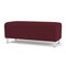 Lesro Siena Lounge Reception Loveseat Bench, Brushed Steel, OH Wine Upholstery SN6001 - alternate 3